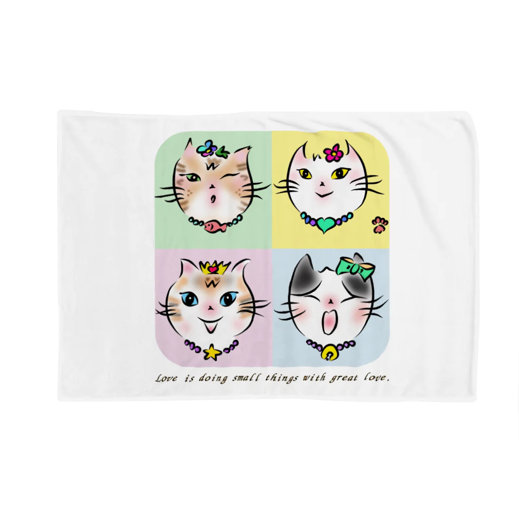 りんころRinのソーing部の保護猫　名言１小さな愛 Blanket