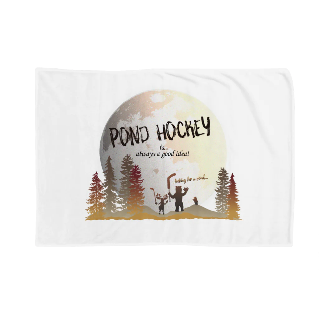 Hustle HockeyのPond Hockey Moon Stars Blanket