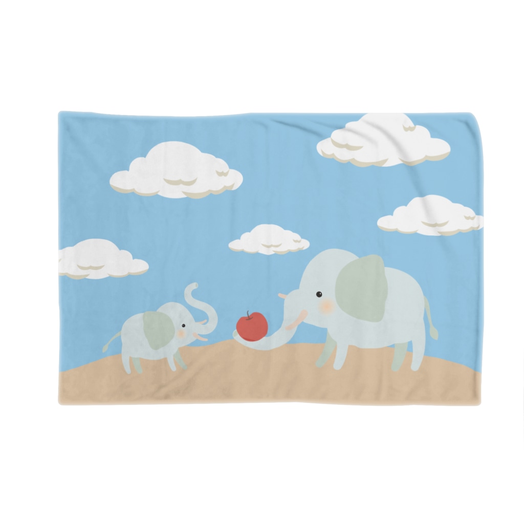 あかえほ & ちびそざいのぞうの親子のブランケット【あかえほ公式】 Blanket