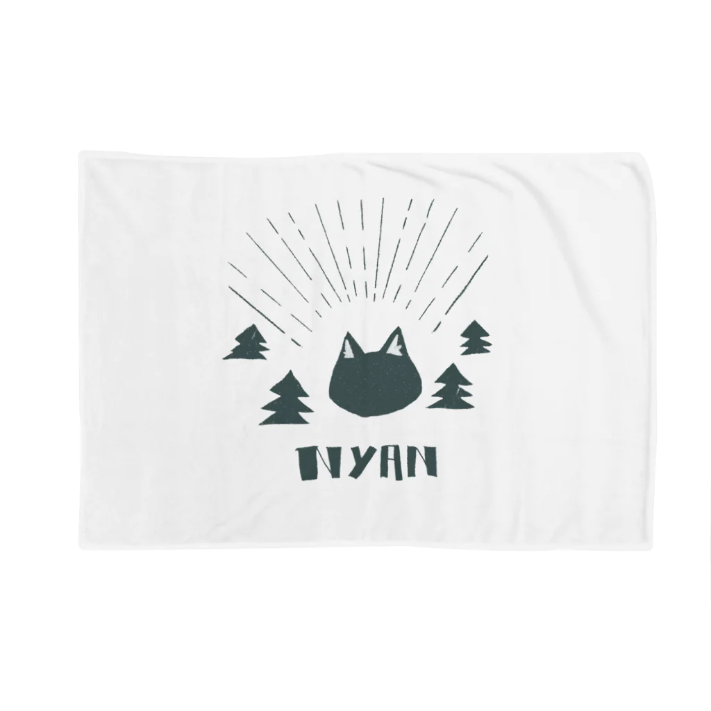 ねこのこみち雑貨店のノルディックなにゃんこ Blanket