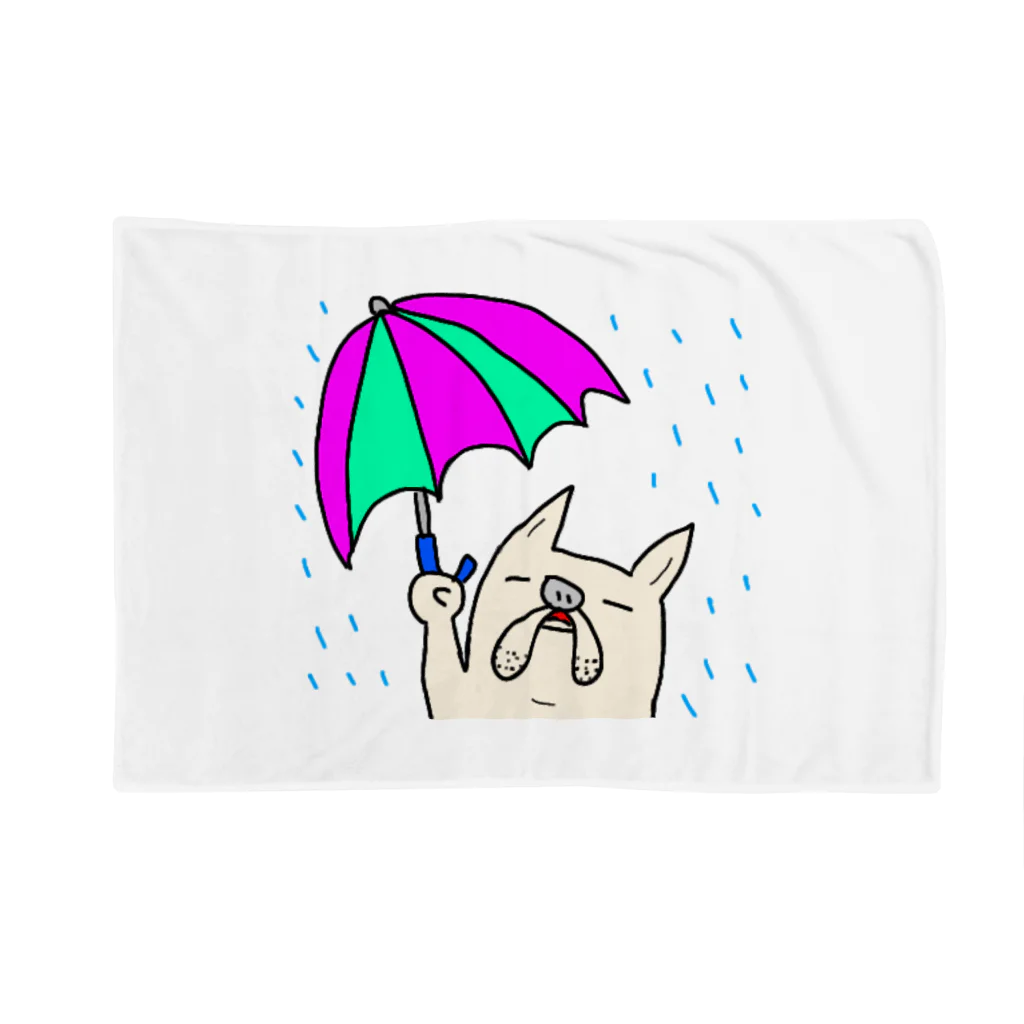 フレンチブルドッグ　ミルミルの雨の日ミルミル☔ Blanket