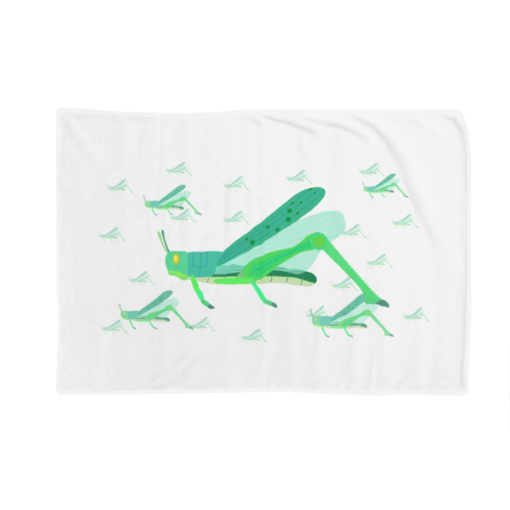 illust_designs_labのサバクトビバッタ 孤独相 群体・蝗害  Blanket