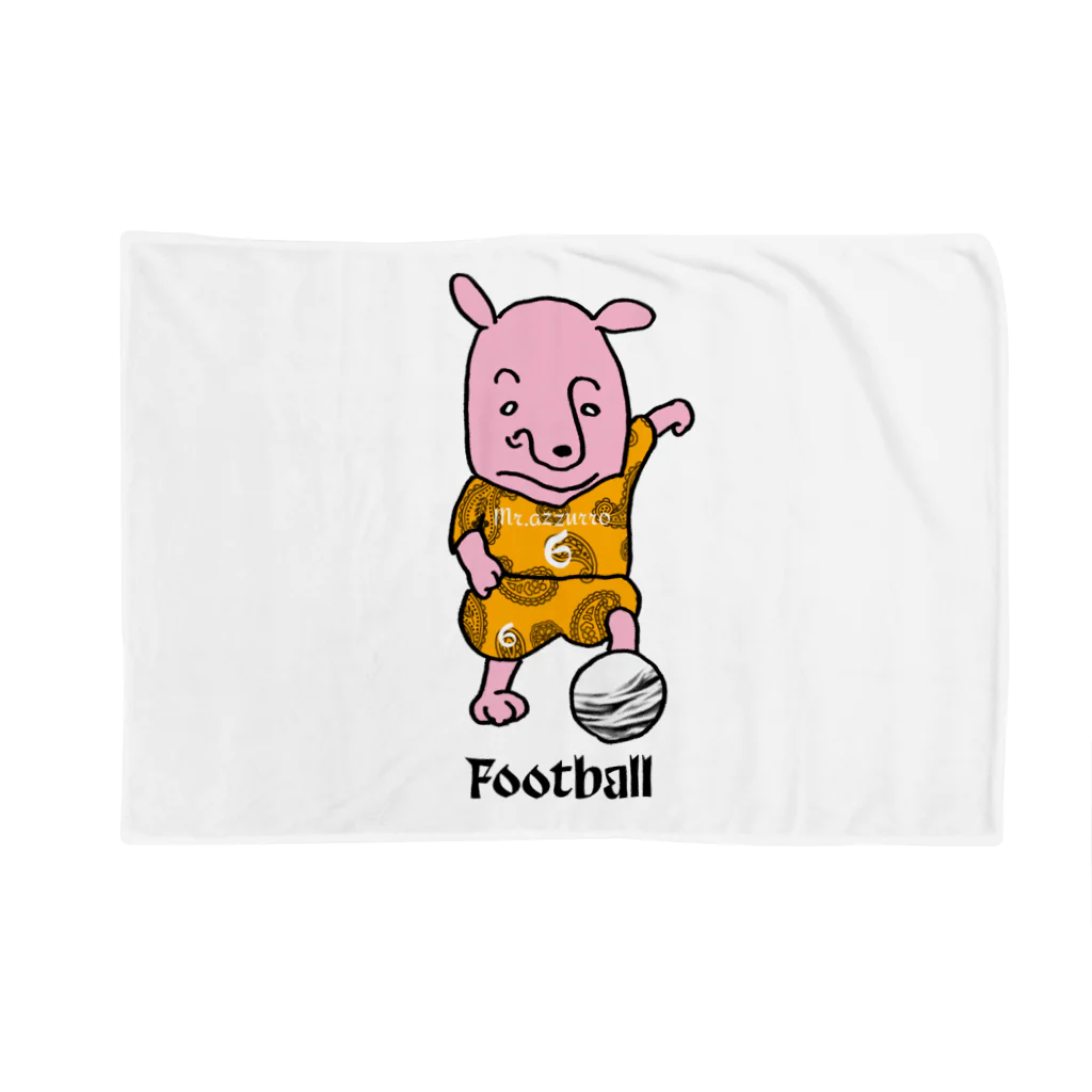 Mr.azzurroのピンクの犬〜football Blanket