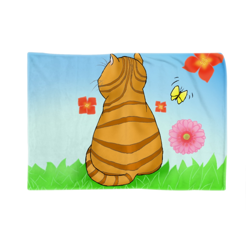 Lily bird（リリーバード）の野原のトラ猫さん Blanket