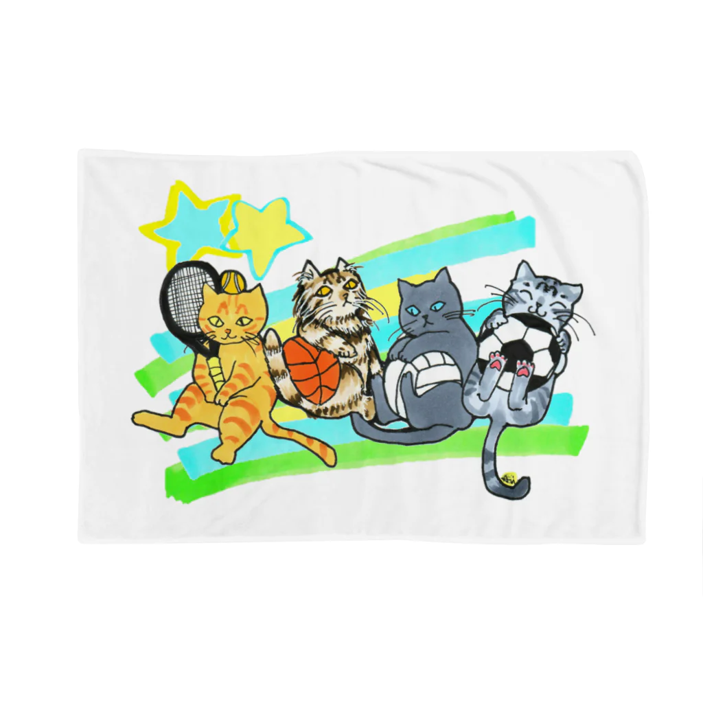 miku'ꜱGallery星猫のネコリンピック✨球技 Blanket