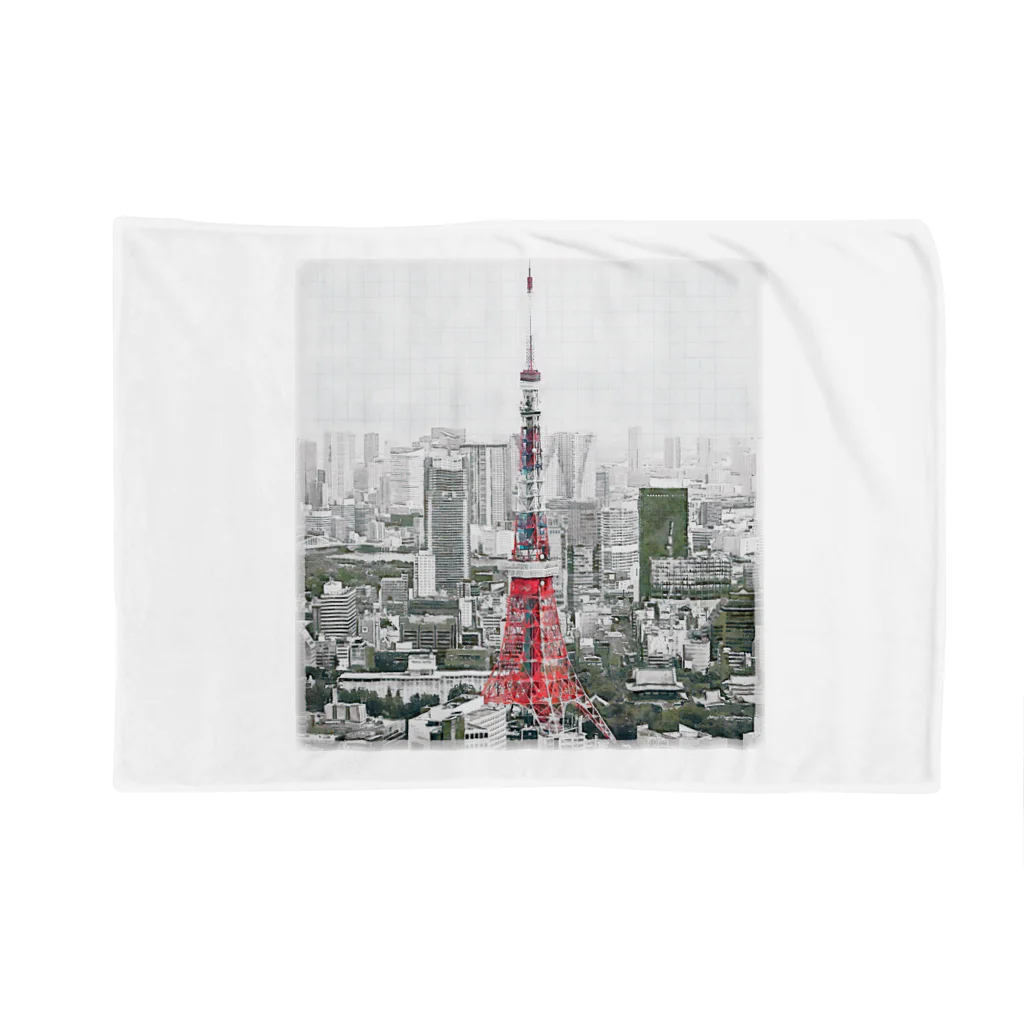 猿猫堂のTECHNOPOLIS_TOKIO Blanket