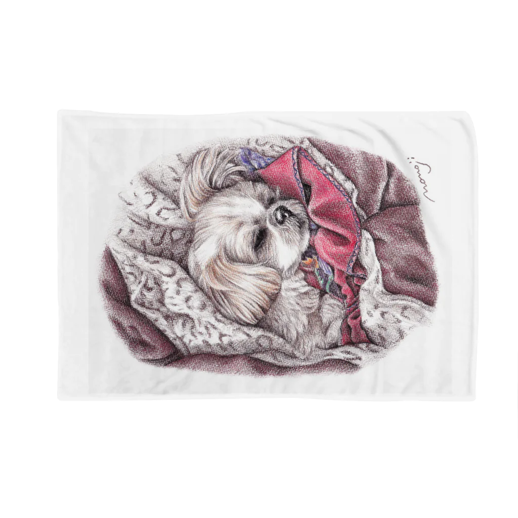Momojiの犬画のシーズー40 Blanket