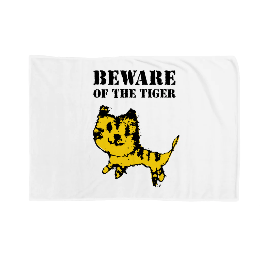 アヒルカフェのBEWARE OF THE TIGER ブランケット