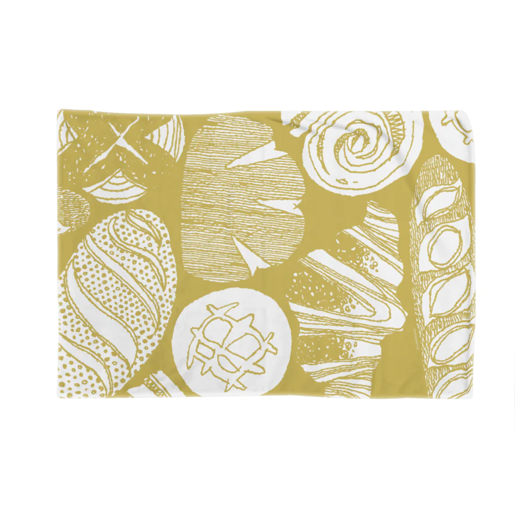 neun neue｜CUBICFACE STOREのI Love Bread (Yellow)  Blanket