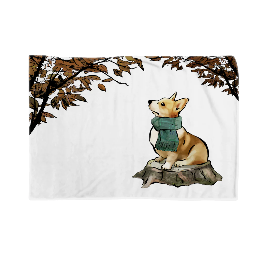 犬グッズの店しえるぶるーのマフラー犬　ブランケット　コーギー Blanket
