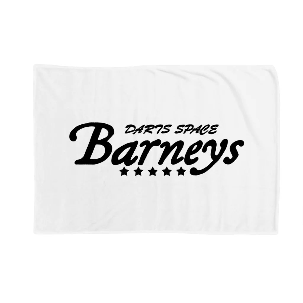 DARTS SPACE BarneysのBarneyロゴ ブラック ブランケット