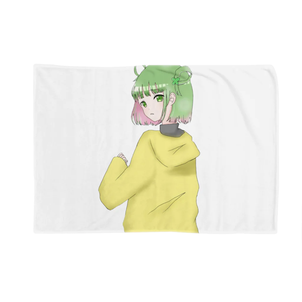 緑風モニカ🍈🇧🇷🇯🇵VTuber(V-Liver)の緑髪モニカ冬服 Blanket