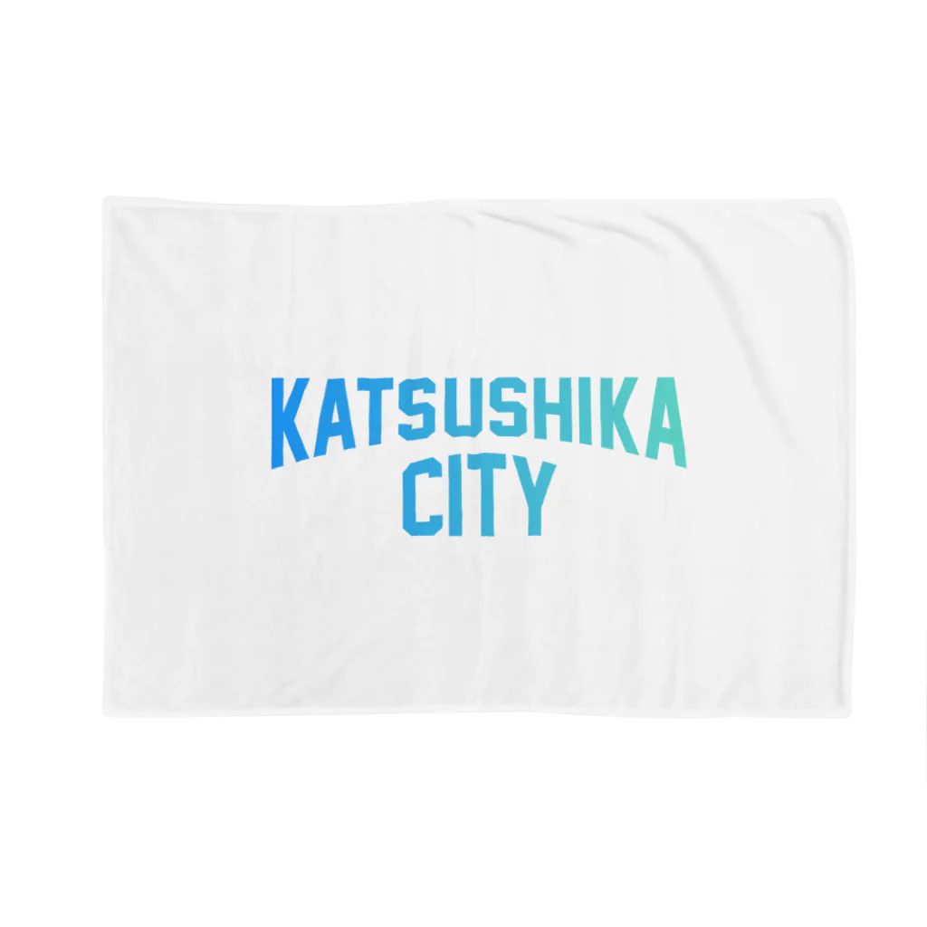 JIMOTO Wear Local Japanの葛飾区 KATSUSHIKA CITY ロゴブルー Blanket