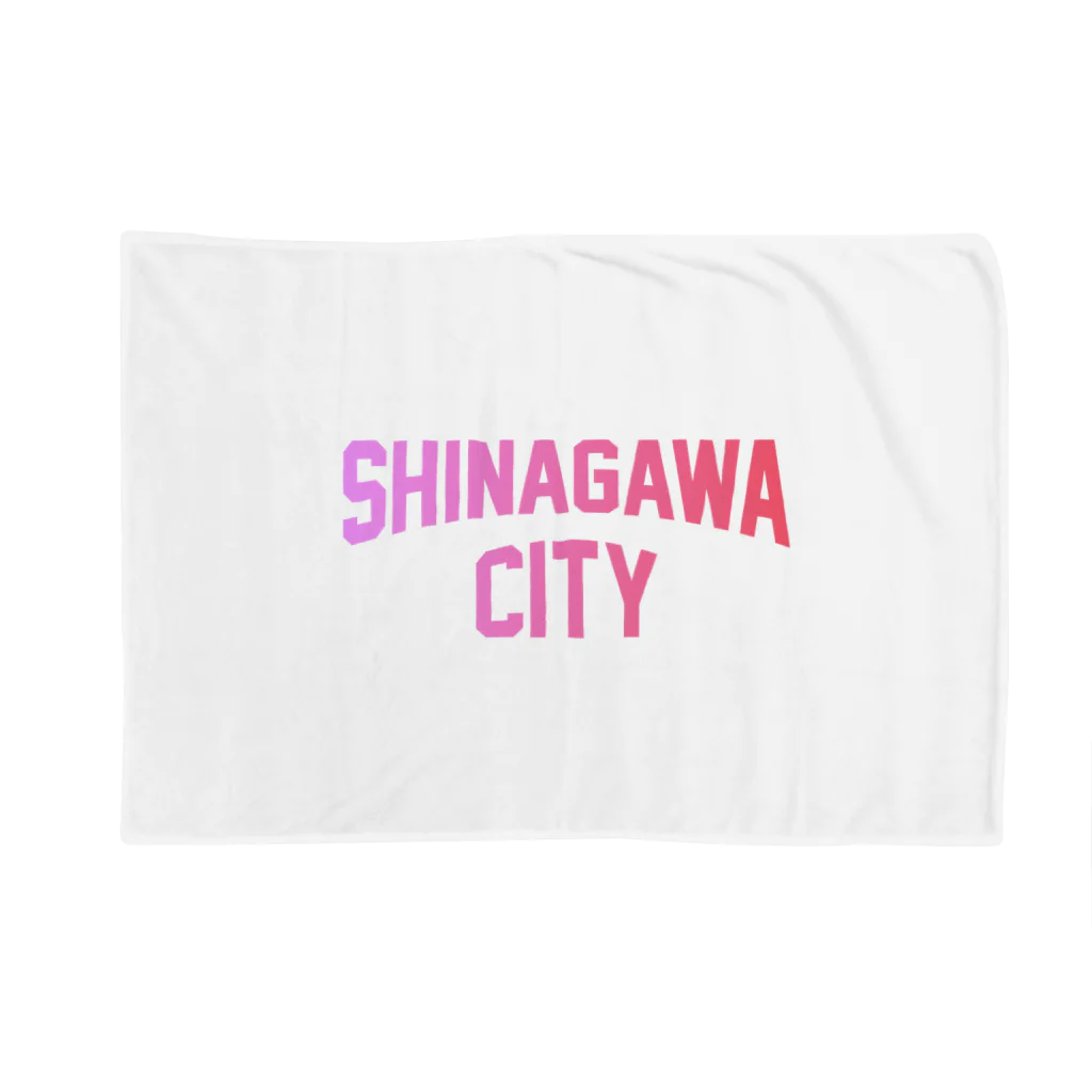 JIMOTOE Wear Local Japanの品川区 SHINAGAWA CITY ロゴピンク ブランケット