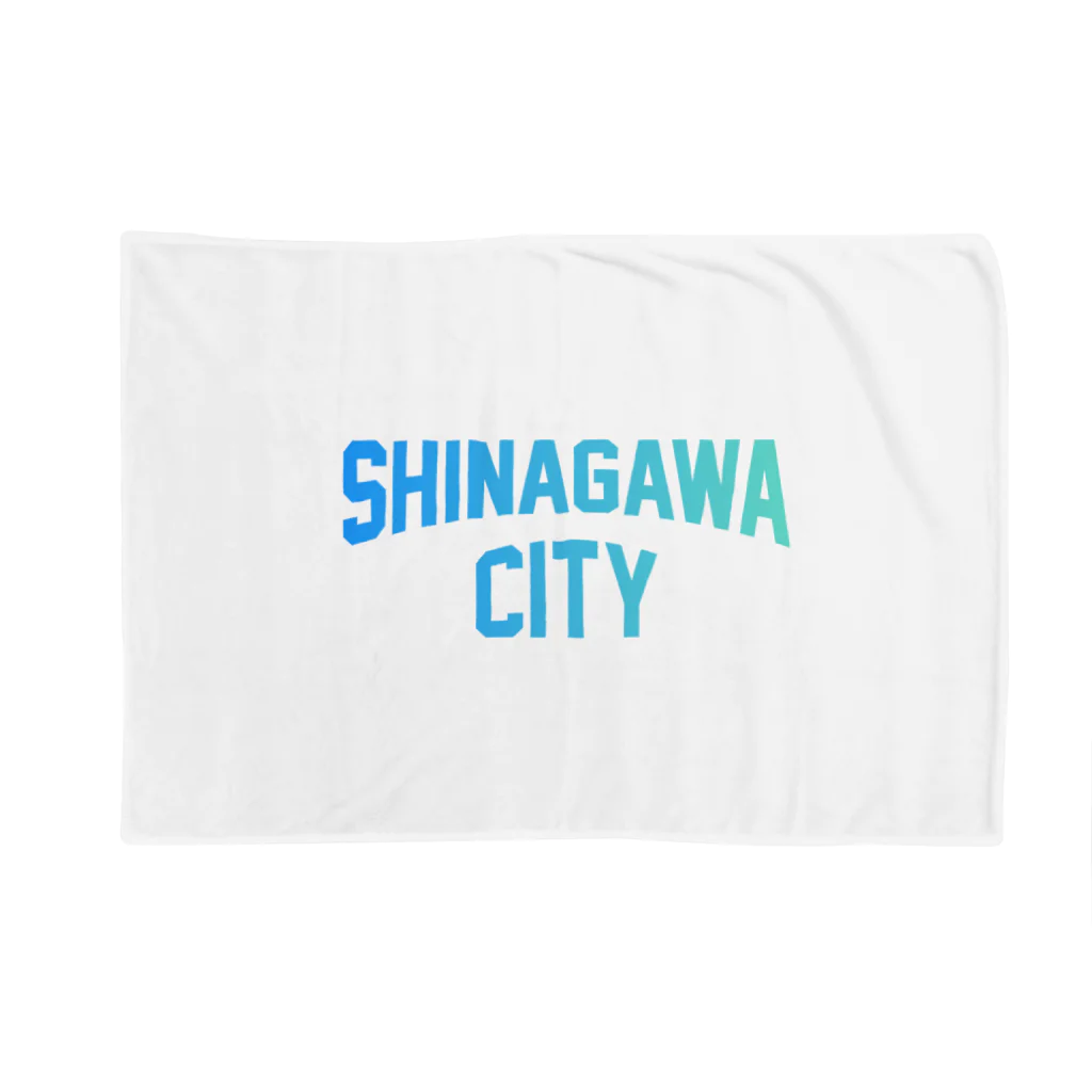 JIMOTO Wear Local Japanの品川区 SHINAGAWA CITY ロゴブルー ブランケット