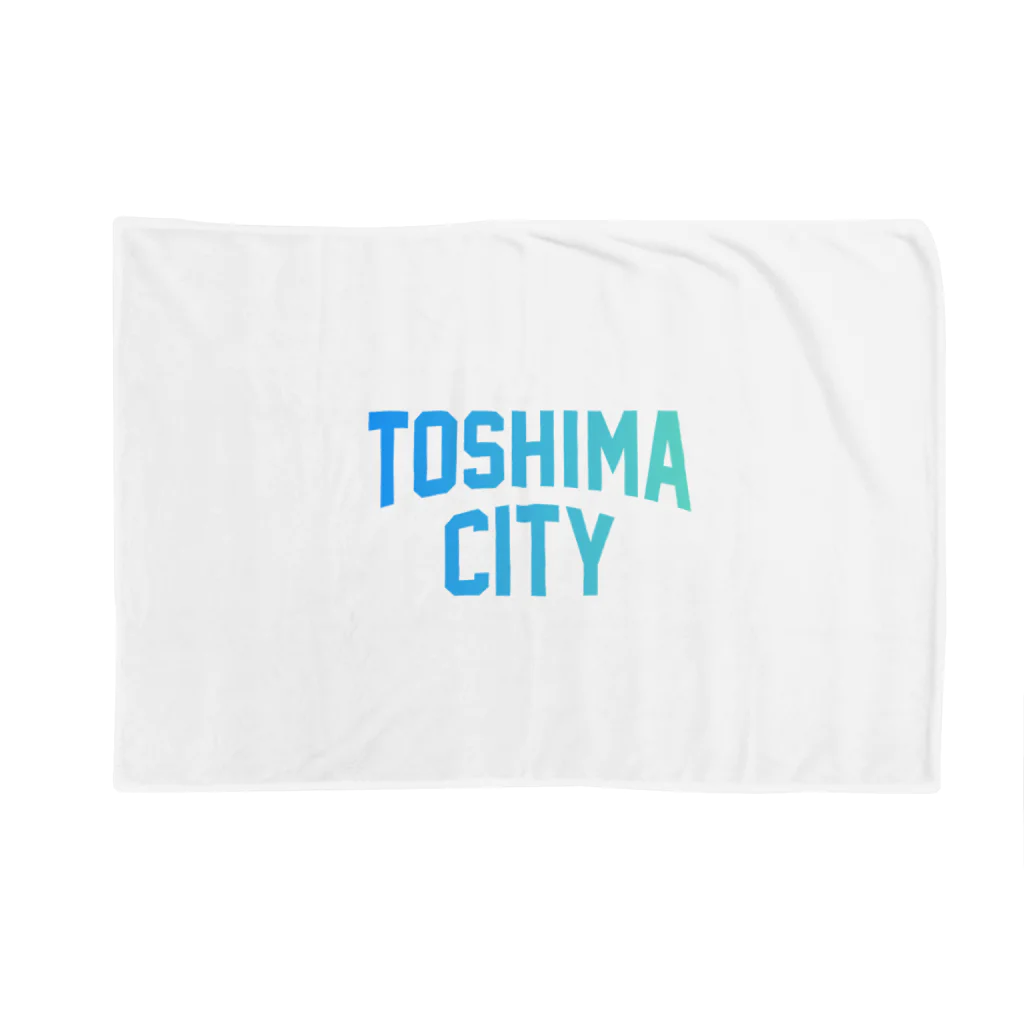 JIMOTO Wear Local Japanの豊島区 TOSHIMA CITY ロゴブルー ブランケット