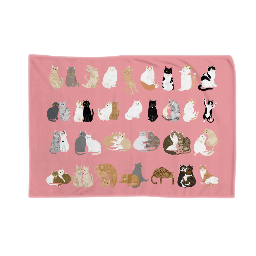 kawamu_cats shopの猫ちゃんブランケット（ピンク） Blanket