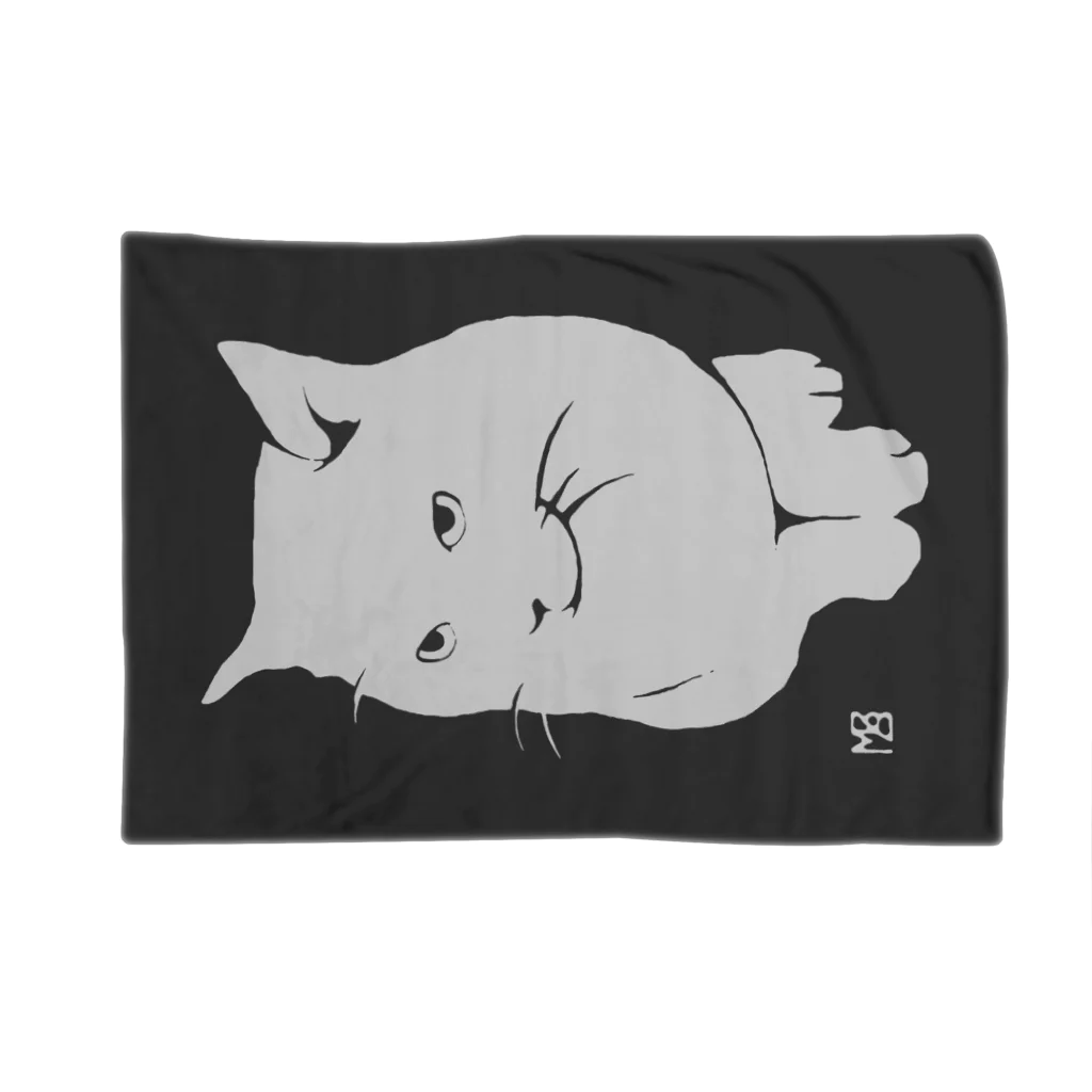 無真獣73号の簡潔なる猫のブランケット・グレー Blanket