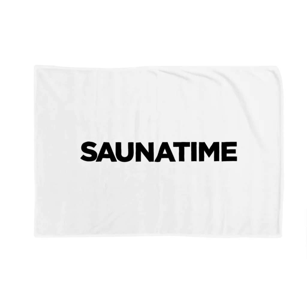 おもしろいTシャツ屋さんのSAUNATIME　サウナ　Sauna　サウナタイム 담요