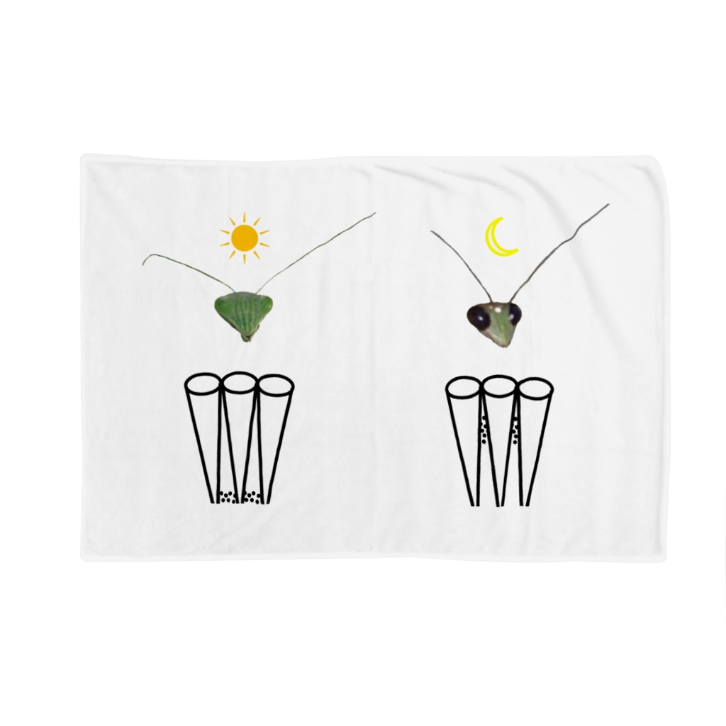 L_arctoaのカマキリの昼と夜の複眼（絵文字、背景透過ver） Blanket