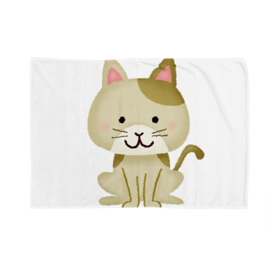 Fred HorstmanのBrown Beige Calico Tabby  Cat ブラウン ベージュ キャット キャリコ タビー Blanket