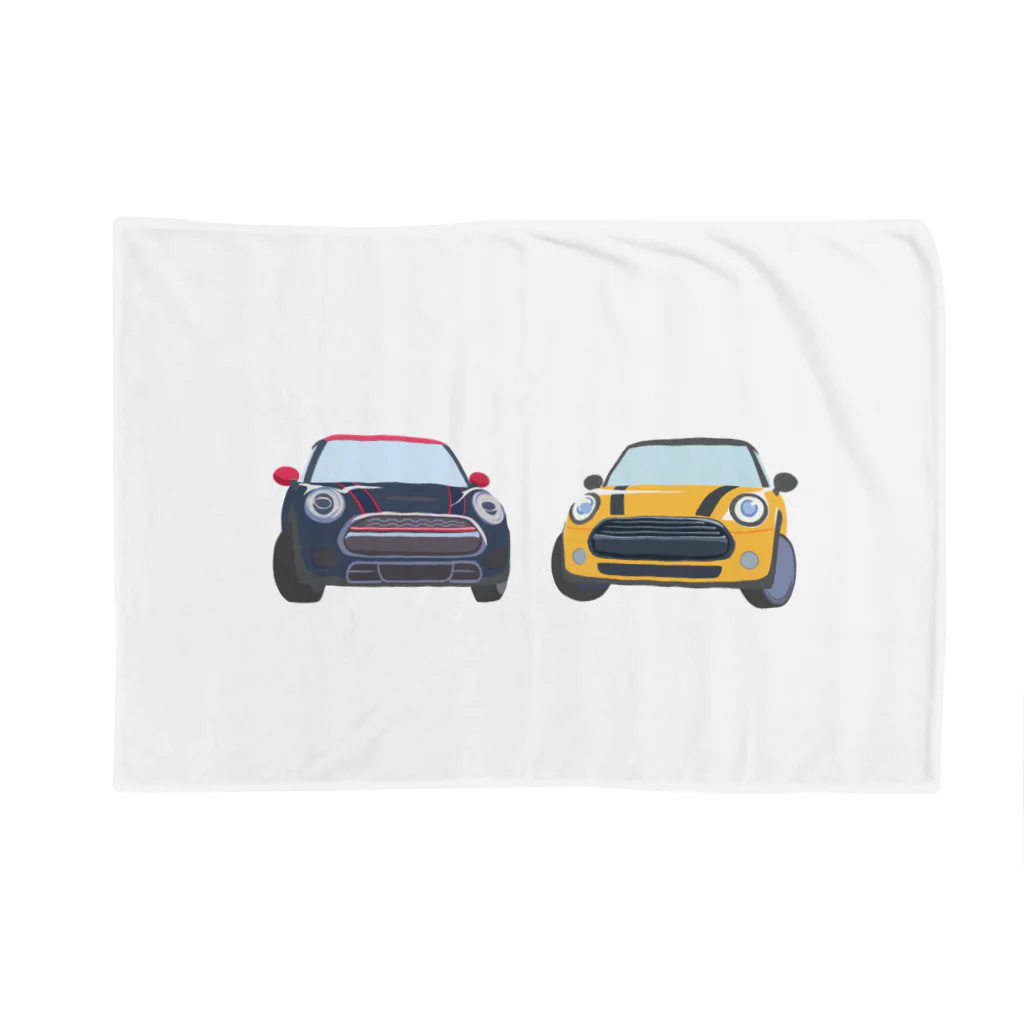 mini gecooperのいのさん号（レトロな車2台） Blanket