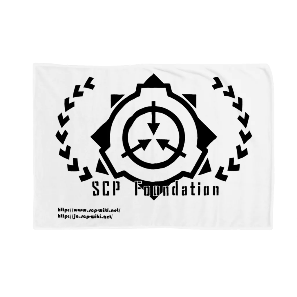 トランジスタ＠ SCP FoundationのSCP財団ロゴグッズ-月桂樹黒[SCP Foundation] ブランケット