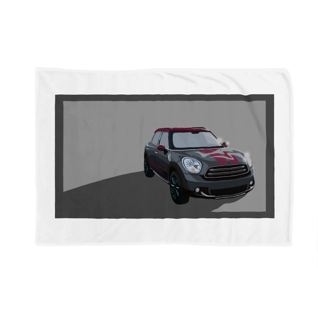 mini gecooperのかっこいいレトロな灰色の車S号 Blanket