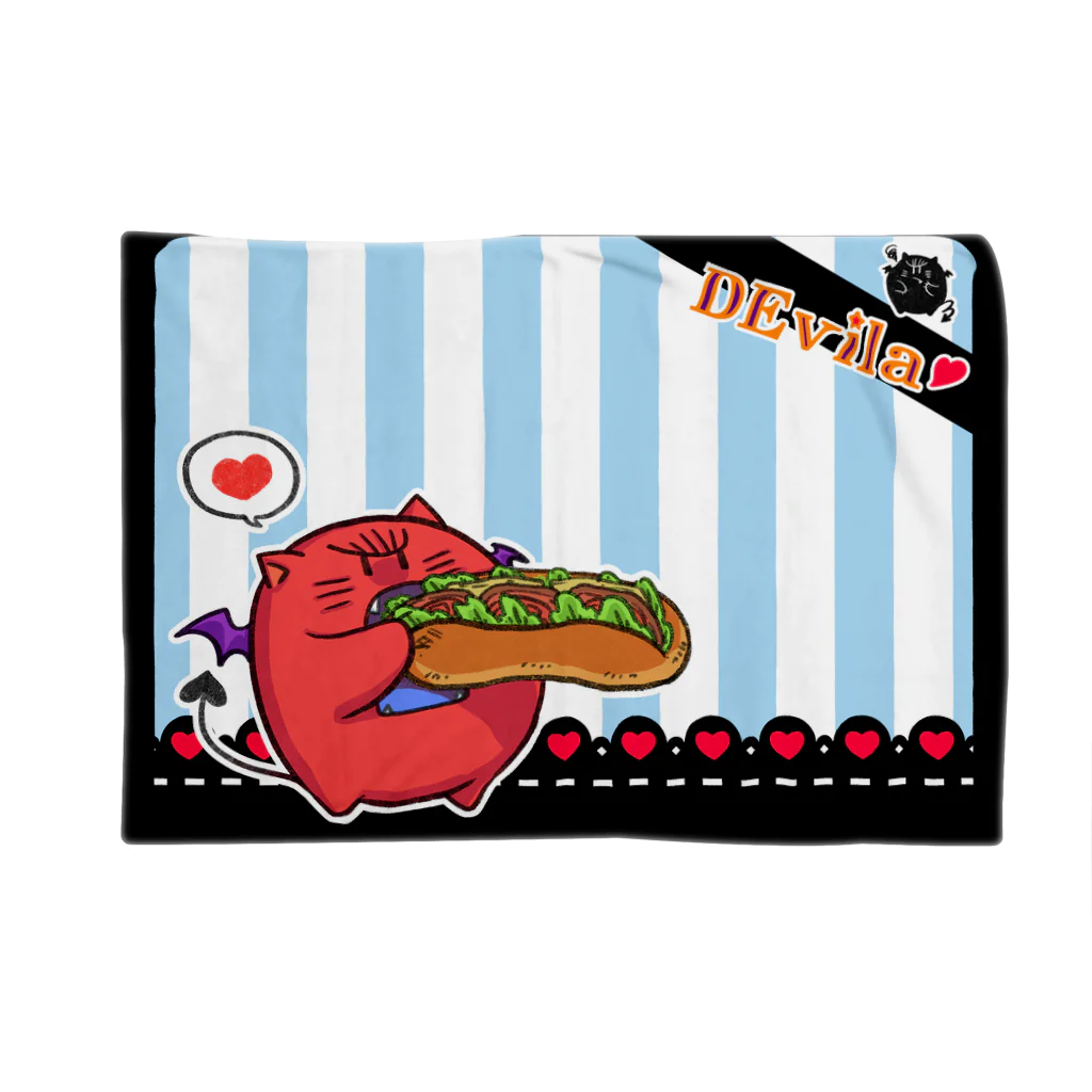 トトリのDEvila & sandwich (水色) ブランケット