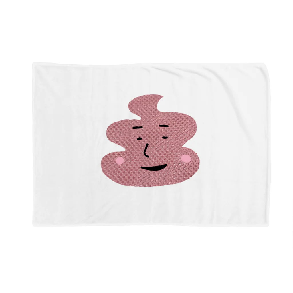 しろめしのピンクうんちくん Blanket