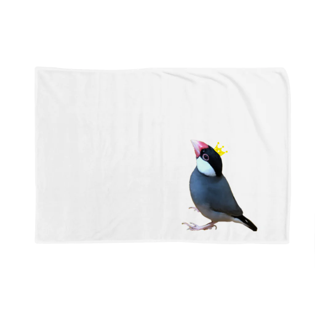 harupink🌸ペット似顔絵illustの文鳥の王様 Blanket