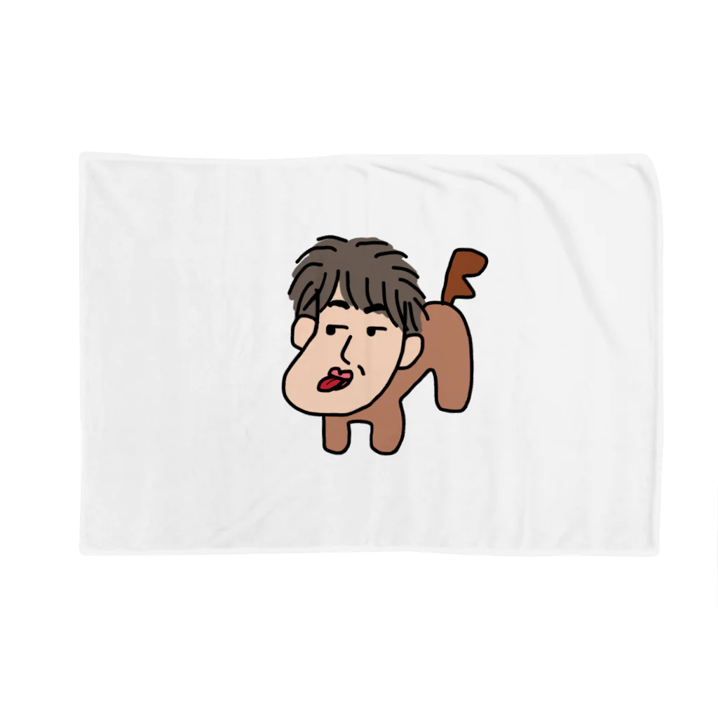 ぺく◎Shopの人面犬「たか爺」 Blanket