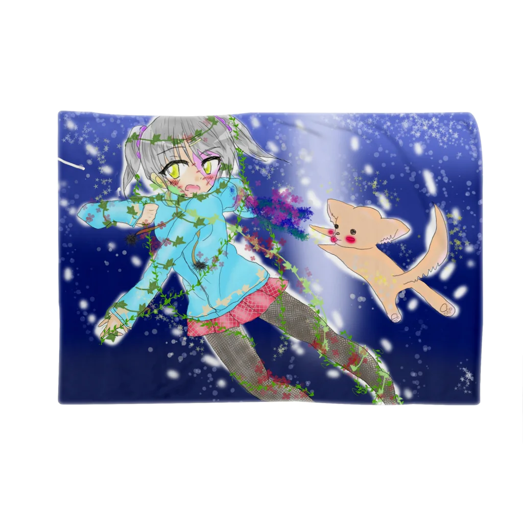 くぅちゃんの犬と星と女の子 Blanket