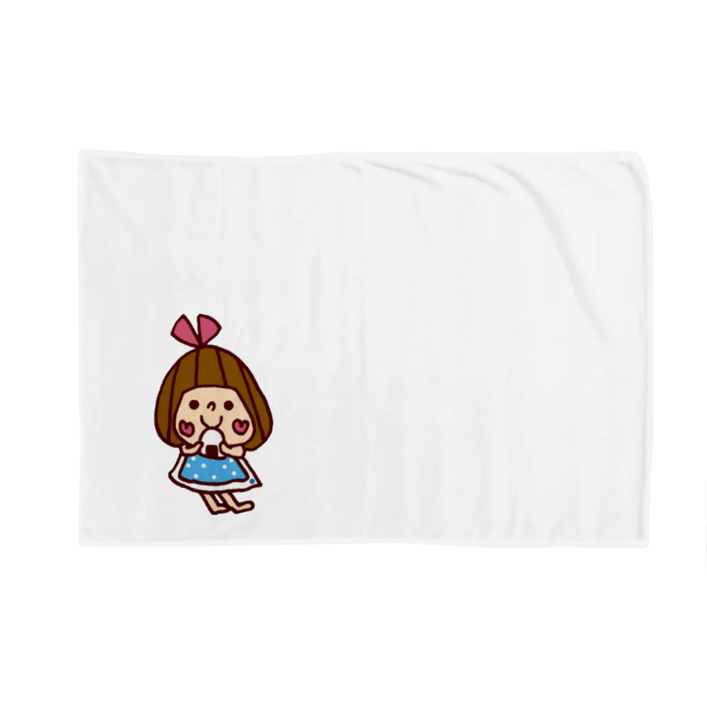 かょのこHANKOのおにぎり大好きぴんきーりぼんちゃん Blanket