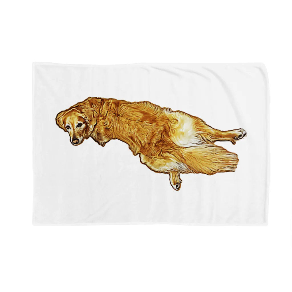 flatcoatedretrieverのgolden retriever ブランケット