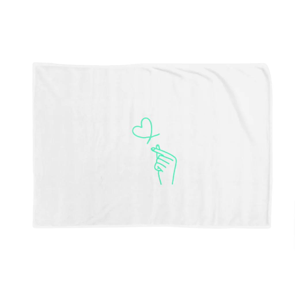 らくがきクオリティのmint green lover Blanket