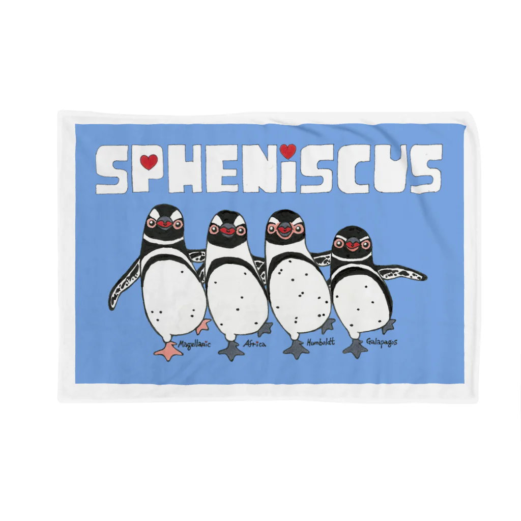 penguininkoのSpheniscus Quartet blueversion💙 ブランケット