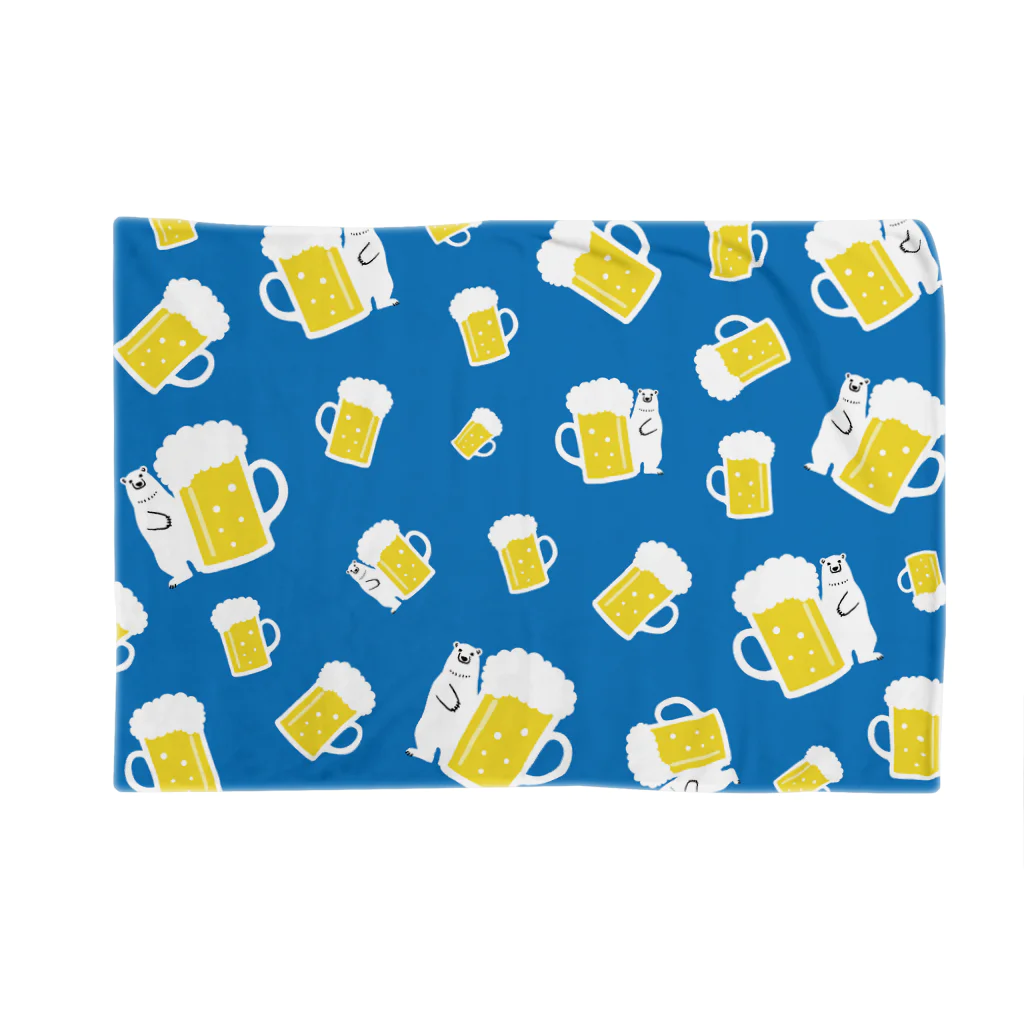 ワカボンドのシロクマさんとビールジョッキ Blanket