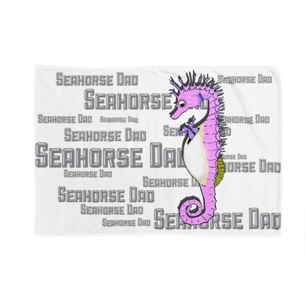 LalaHangeulのSeahorse Dad　ピンク ブランケット