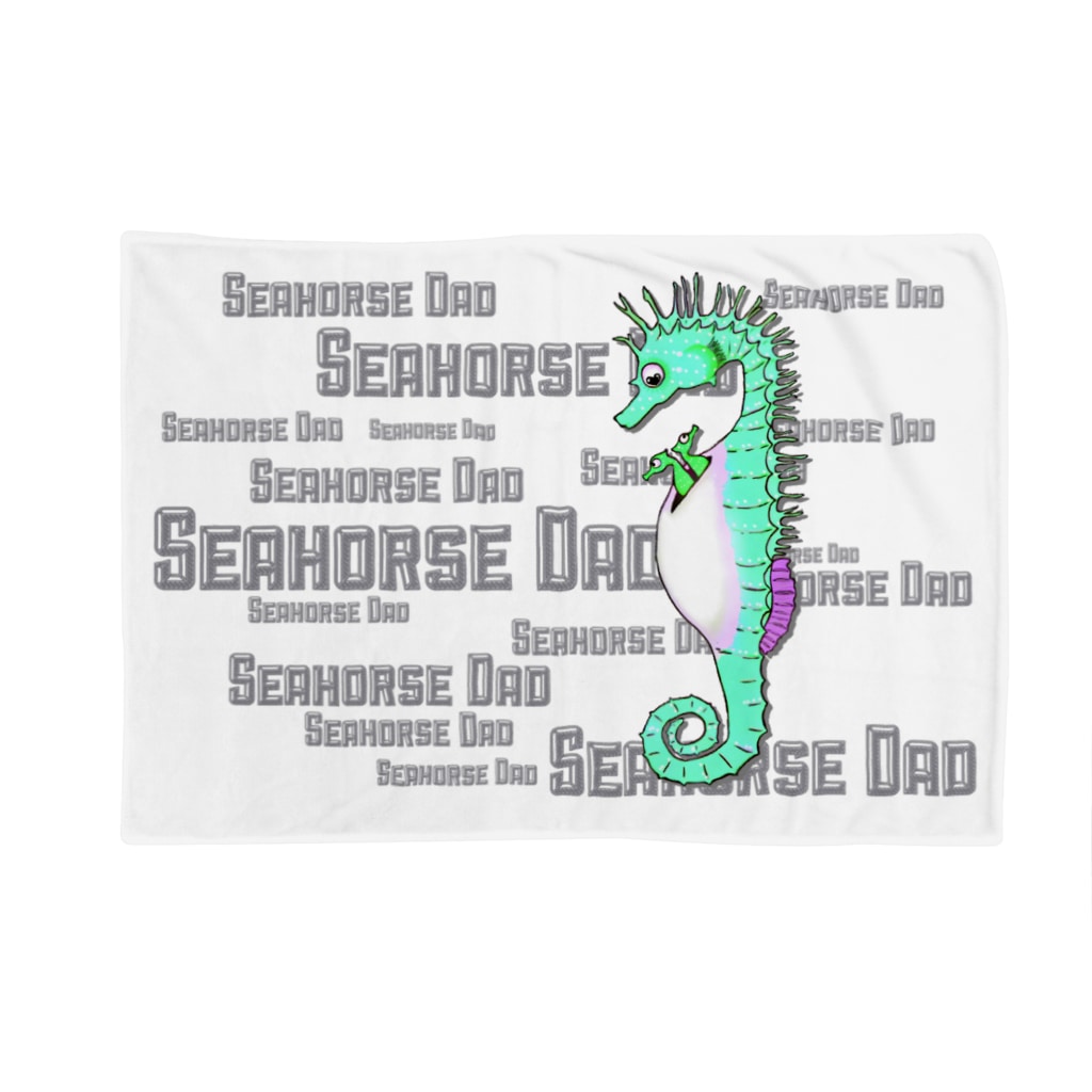 LalaHangeulのSeahorse Dad　グリーン Blanket