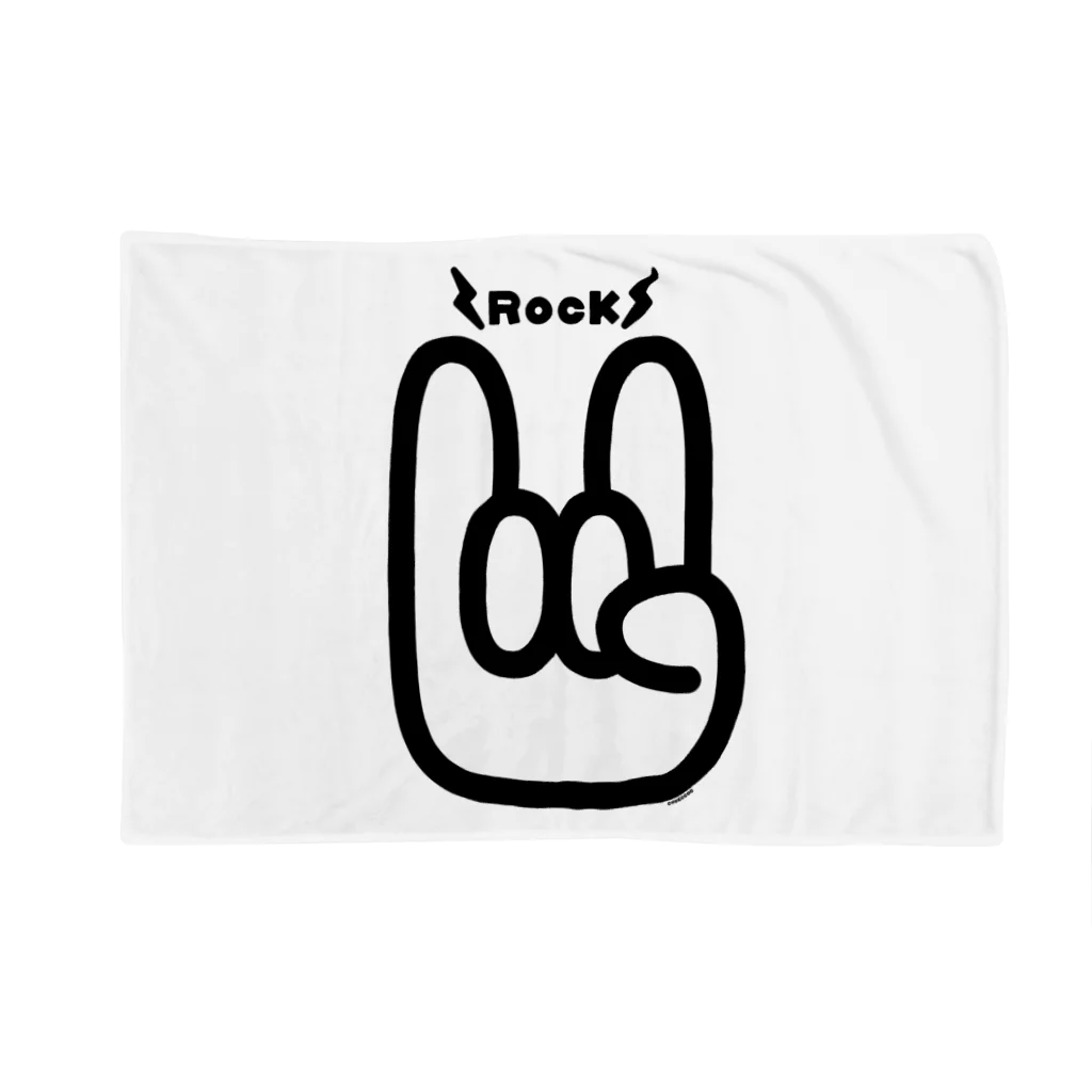 Cɐkeccooのメロイックサイン★デビル・サイン(コルナサイン)LOVE ROCK Blanket