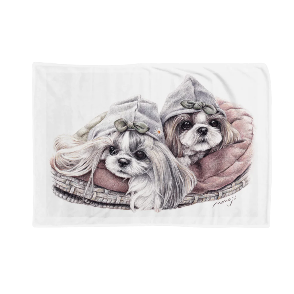 Momojiの犬画のシーズー105 Blanket