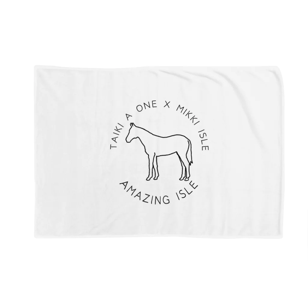 TaikiRacingClubShopのmarulogo【AMZ】kuro Blanket