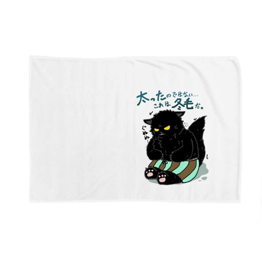 そのへんの黒猫の冬毛猫 Blanket