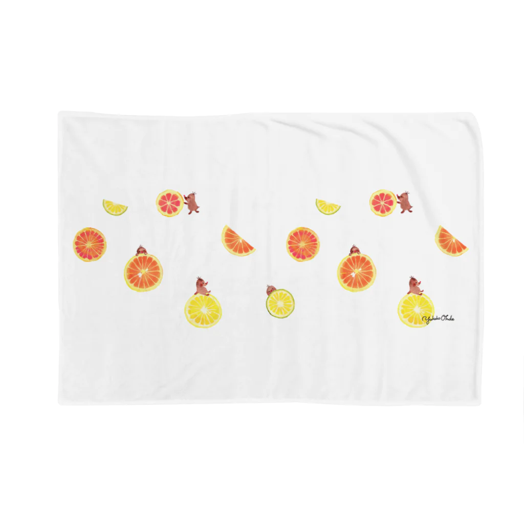 イラストレーター おおでゆかこのcitrus fruits Blanket