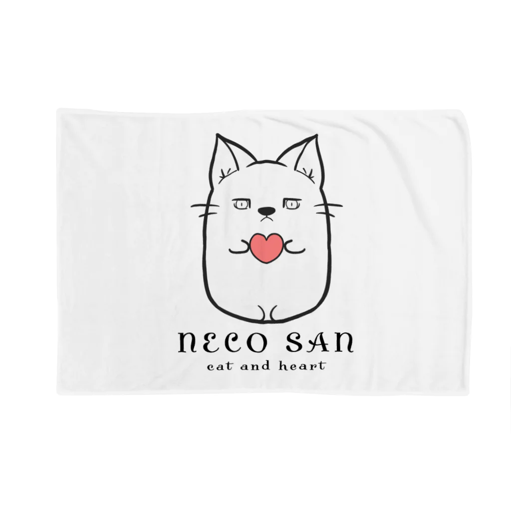 どやネコ！どやちゃん。のねこさんとハート(もちねこ) Blanket