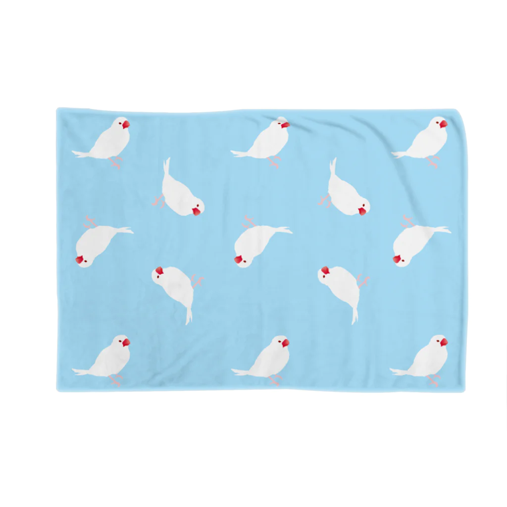 comet-yの白文鳥ブルー Blanket