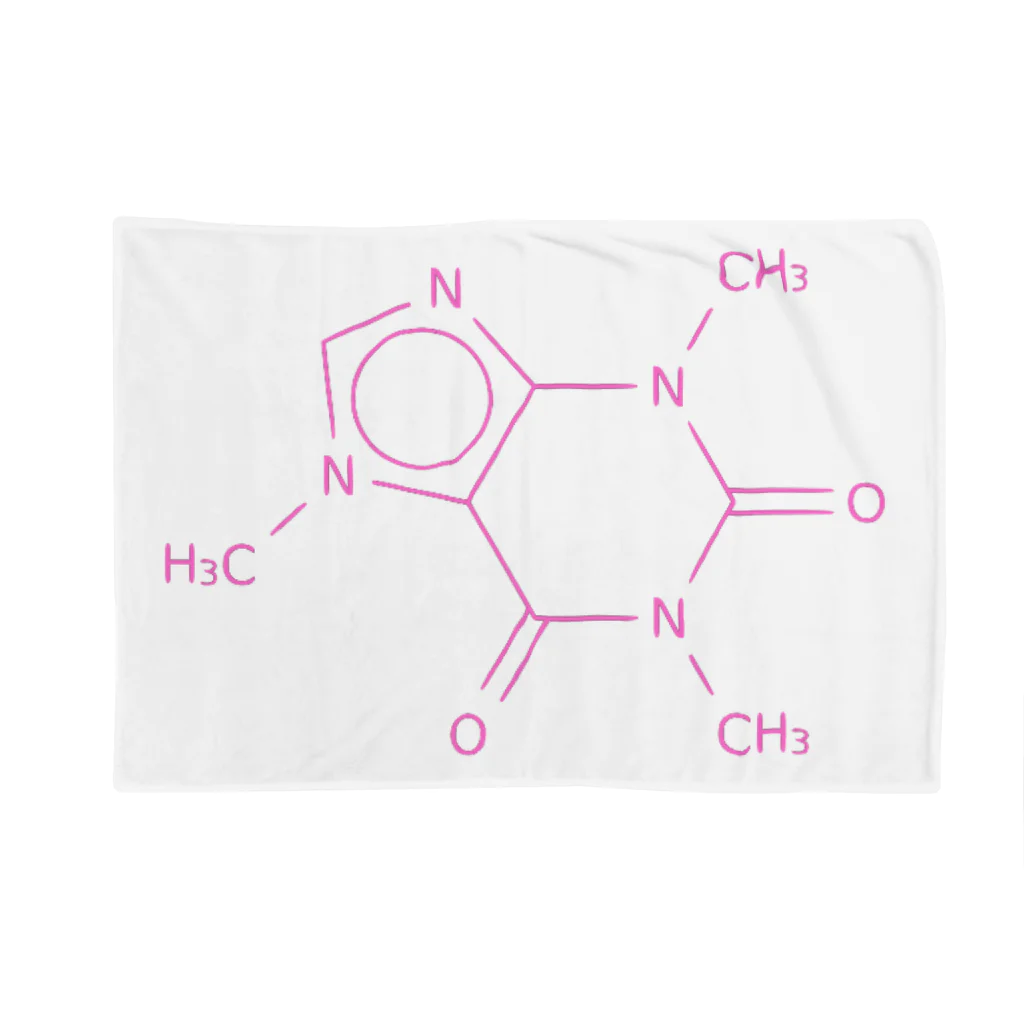 分子構造のカフェインの分子構造 Blanket