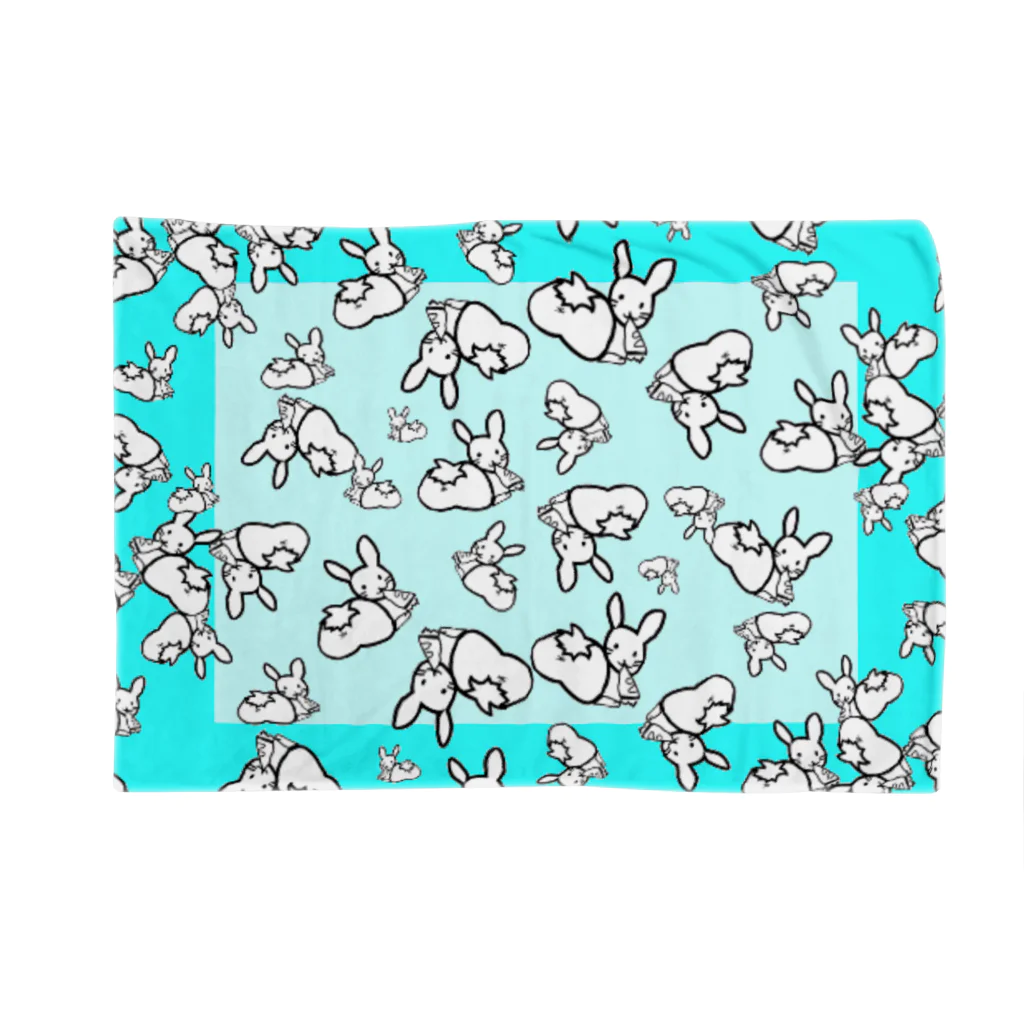 🤍一ノ瀬 彩 🐇⸒⸒ suzuri支店🤍のPremium/うさぎ:水【多数】 Blanket