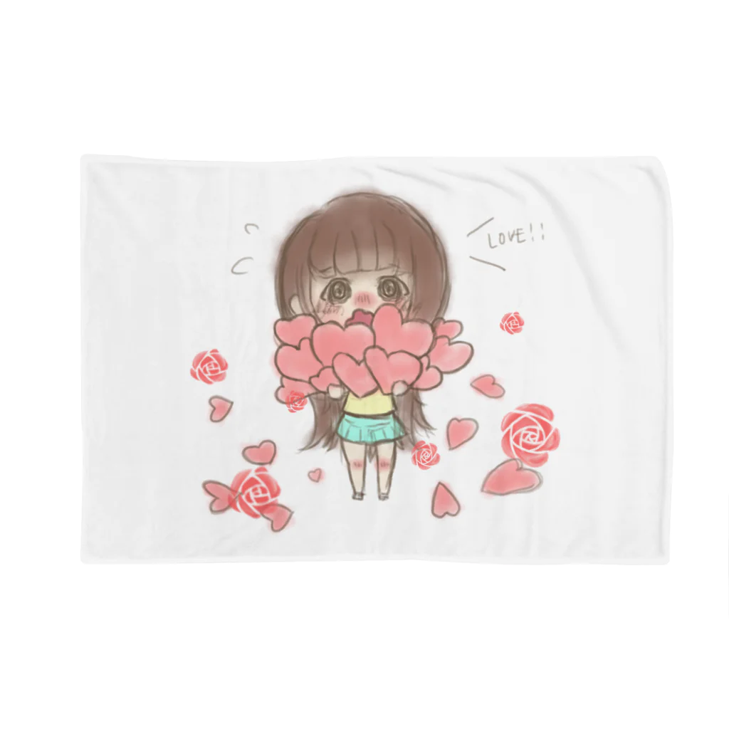 佳谷。のバラと女の子 Blanket